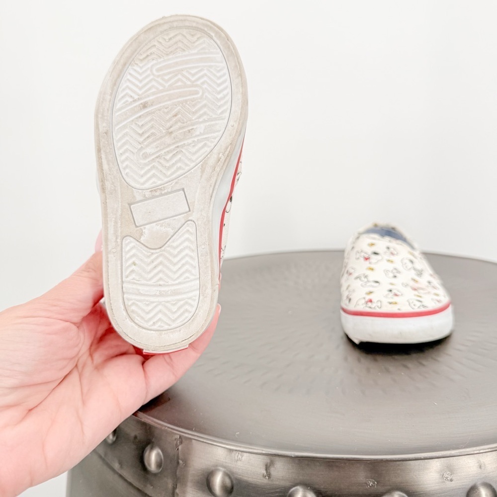 Janie and Jack Cream and Red Slip-On Peanut Sneakers - Picture 4 of 6